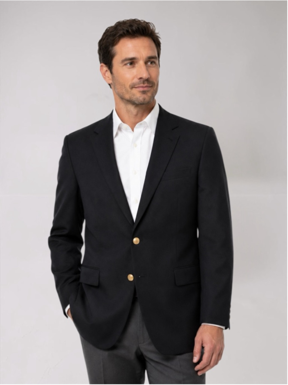 Edwards Men’s Classic Two-Button Single-Breasted Blazer – Size 44R